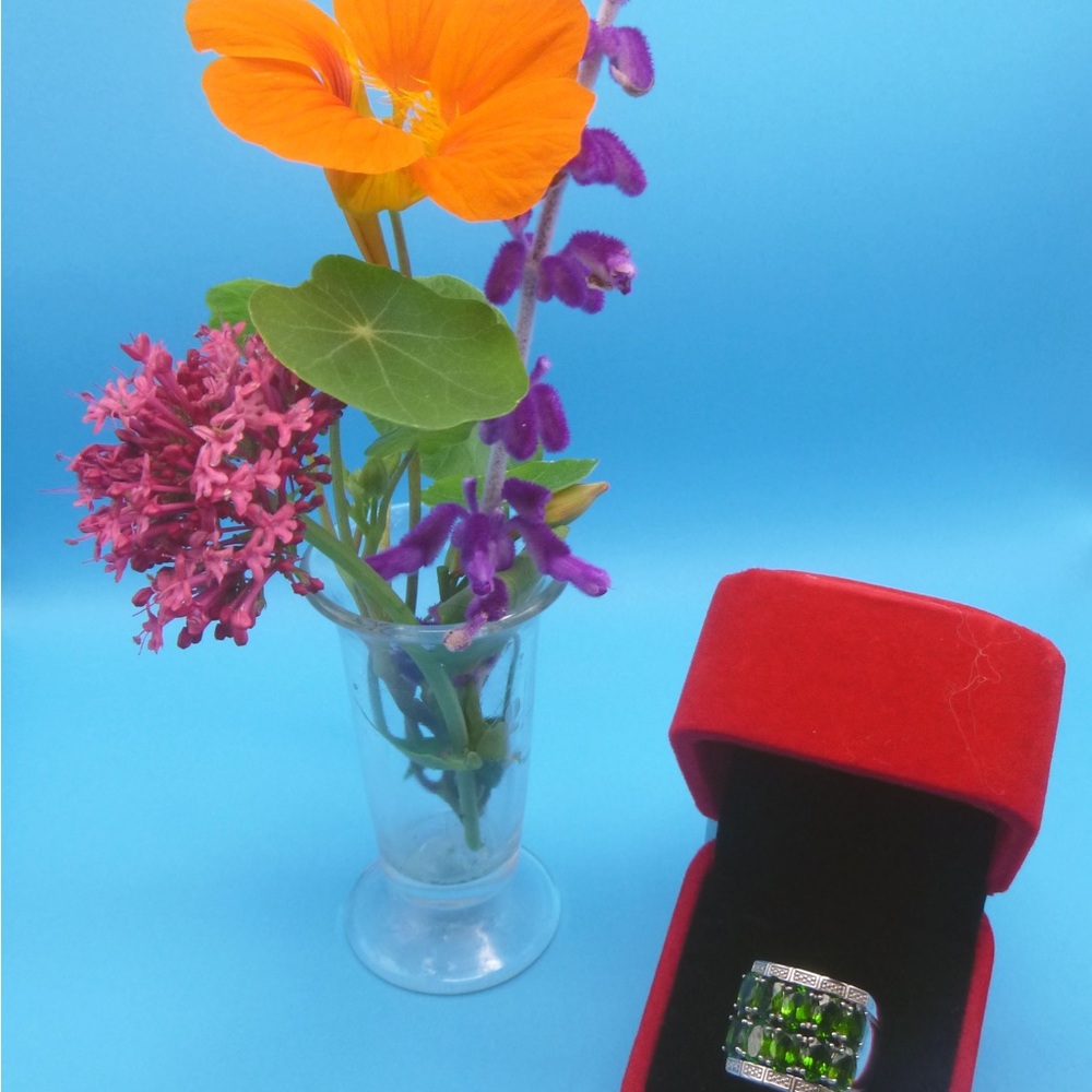 4.08 Russian Chrome Diopside Sterling Silver ring